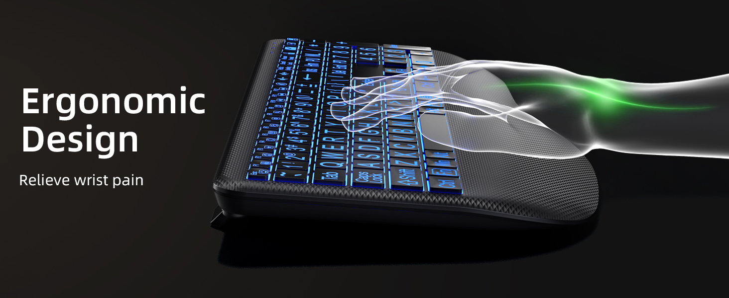 keyboard with wrist rest