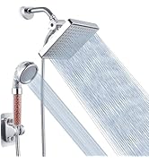 Voolan High Pressure Rain Shower Head with Handheld Spray Combo, Hand Held Filter Showerhead with...