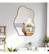 BOMINICA Irregular Wall Mirror - Asymmetrical Mirror for Bathroom, Living Room, Entryway, Bedroom...