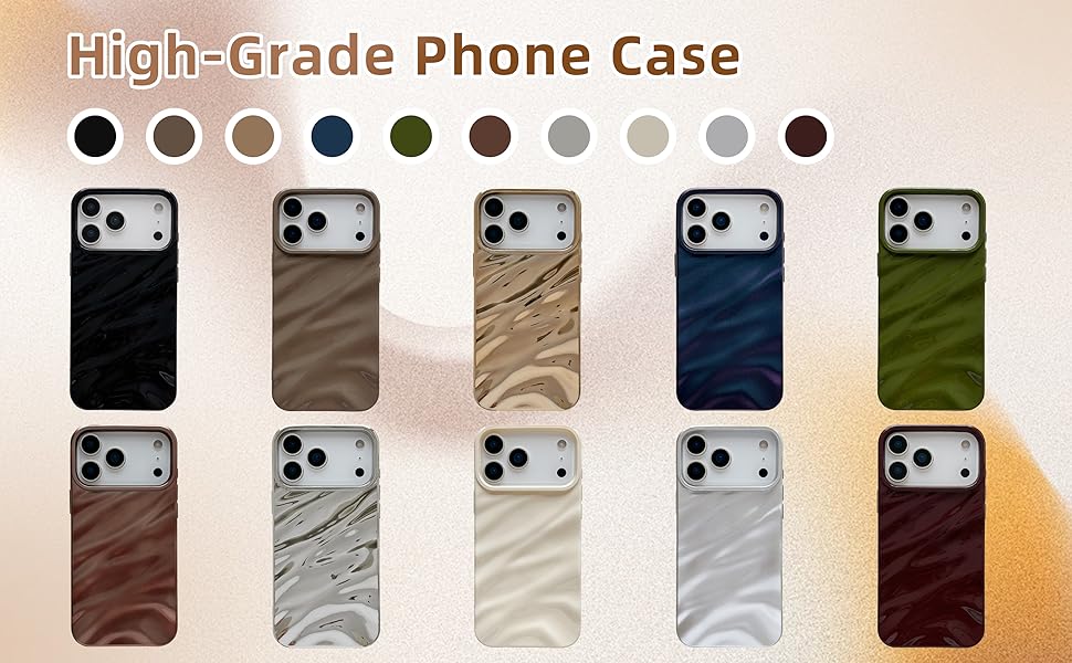 Caseative Water Ripple Pattern Curly Wave Shape Soft Compatible with iPhone Case