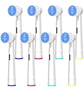 Pro Sensitive Gum Care Replacement Brush Heads Compatible with Oral-B Electric Toothbrushes, 8 Pa...