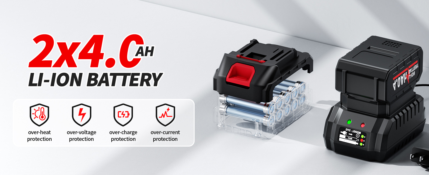 Angle Grinder Cordless 10000RPM Powerful Angle Grinder Tool with Battery and Charger