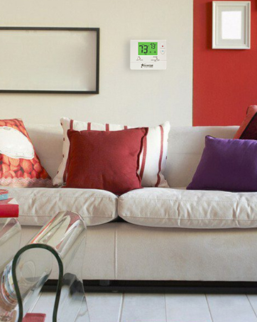Non-programmable thermostat offering simple heating and cooling control with reliable performance.