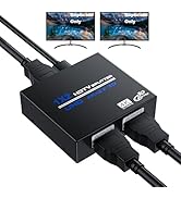 HDMI Splitter 1 in 2 Out 4K, 1x2 Powered HDMI Multi-Port Adapter for Dual Monitor, Support 4K Ult...