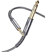 3.5mm to 6.35mm Stereo Audio Cable, JSAUX 6.35mm 1/4" Male to 3.5mm 1/8" Male TRS Bidirectional S...