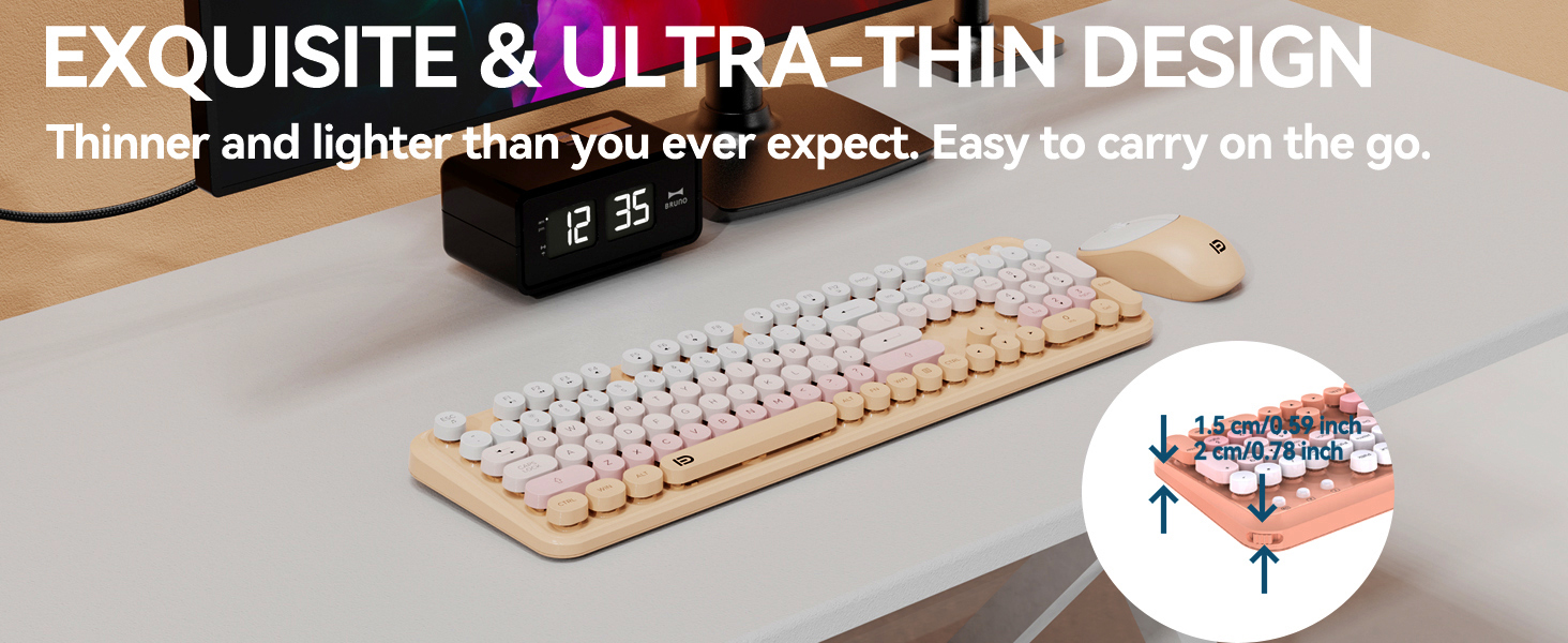 wireless keyboard for long nails