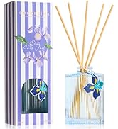 COCORRÍNA Reed Diffuser Set, 6.09 fl oz Blue Iris Oil Diffuser with 8 Reed Sticks, Long-Lasting H...