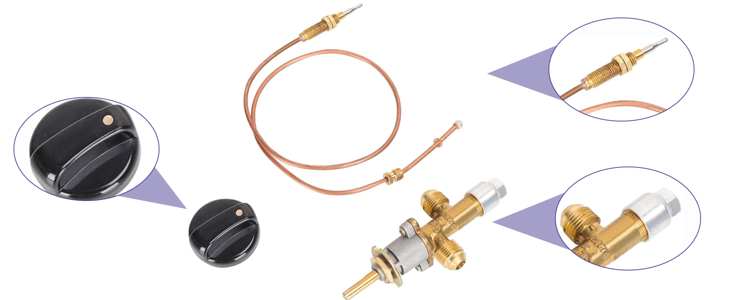 Gas Fireplace Fire Pit Flame Failure Safety Control Valve Kit