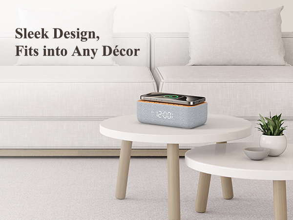 Wireless Charging Alarm Clock Sound Machine