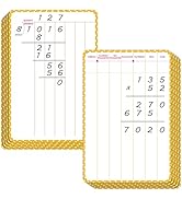 10 Packs Division Whiteboards, Dual-Sided Erasable Design - One Side for Division, The Other for ...