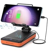 JTEMAN Bluetooth Speaker Phone Stand with Power Bank,Portable Foldable Charging Speaker Stand,Bir...