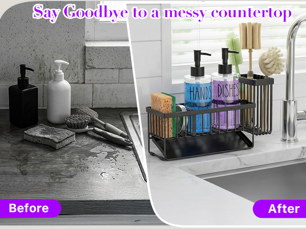 kitchen soap dispenser set with sponge holder