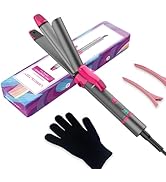 Curling Iron, Lescolton 2 in 1-Curling Wand Travel Hair Straightener, 1 Inch Dual Voltage Curl Wa...
