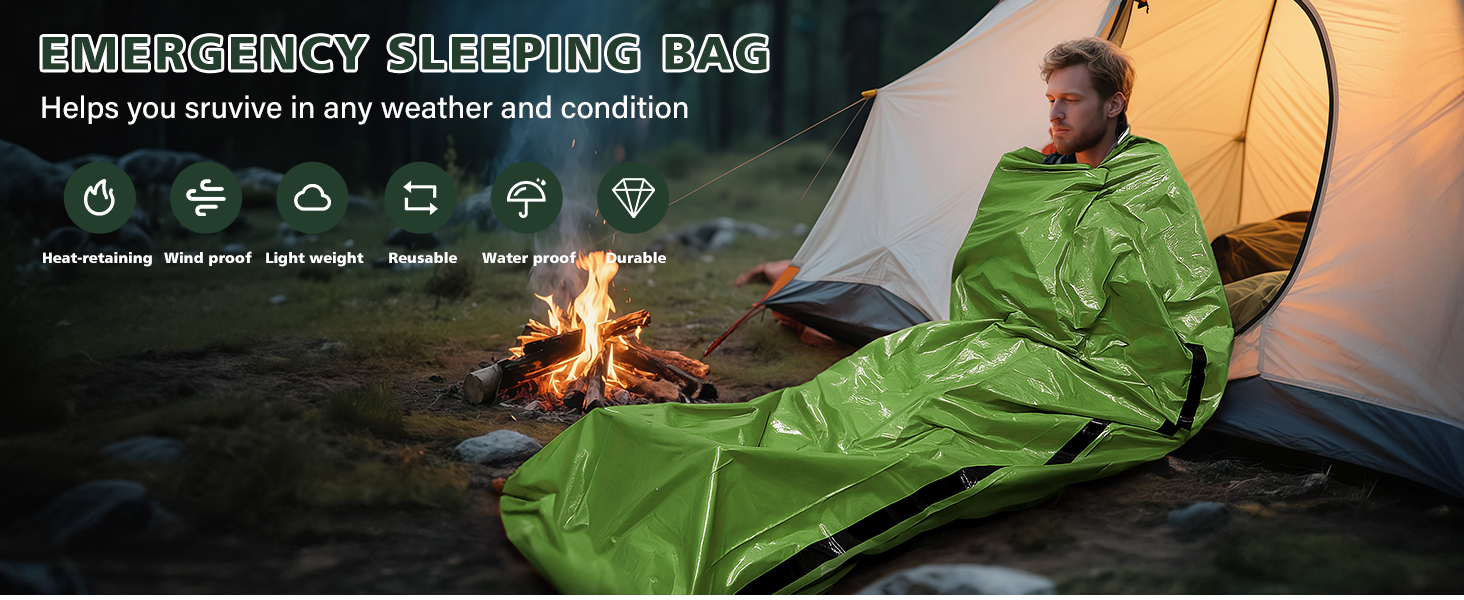 Emergency Sleeping Bag 2 Pack