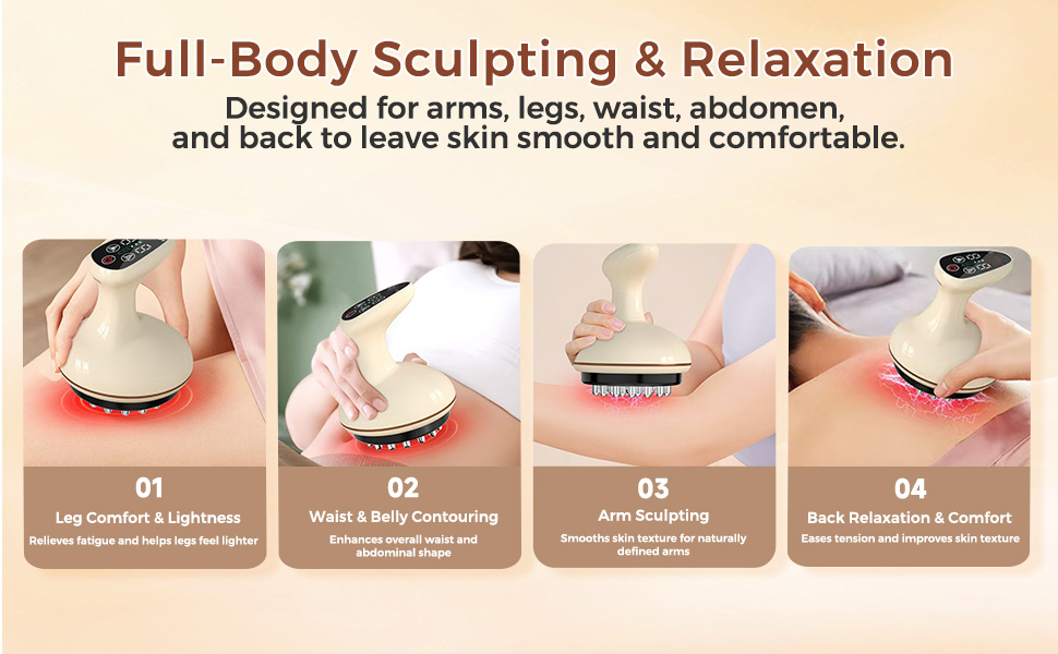 Handheld Massager with Heat, Portable and Easy-to-Use for Legs, Arms, and Belly