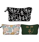 3Pcs/Set Makeup bags Line Art Printing Cosmetic Bag for Women Multifuncition Travel Toiletry Bag ...