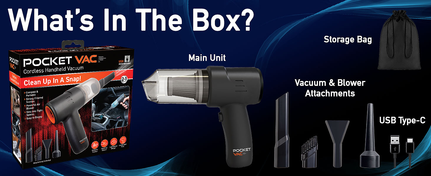 Inside attachments storage bag