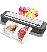 MEGAWISE Vacuum Sealer Machine, Portable Strong Suction Power Food Sealer, Bags and Cutter includ...