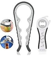 Jar Opener Bottle Opener for Weak Hands, 5 in 1 Multi Function Can Opener Bottle Opener Kit with ...