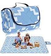 Large Picnic Blanket Beach Blanket Waterproof Sandproof Outdoor Blanket Foldable Beach Mat Sandfr...