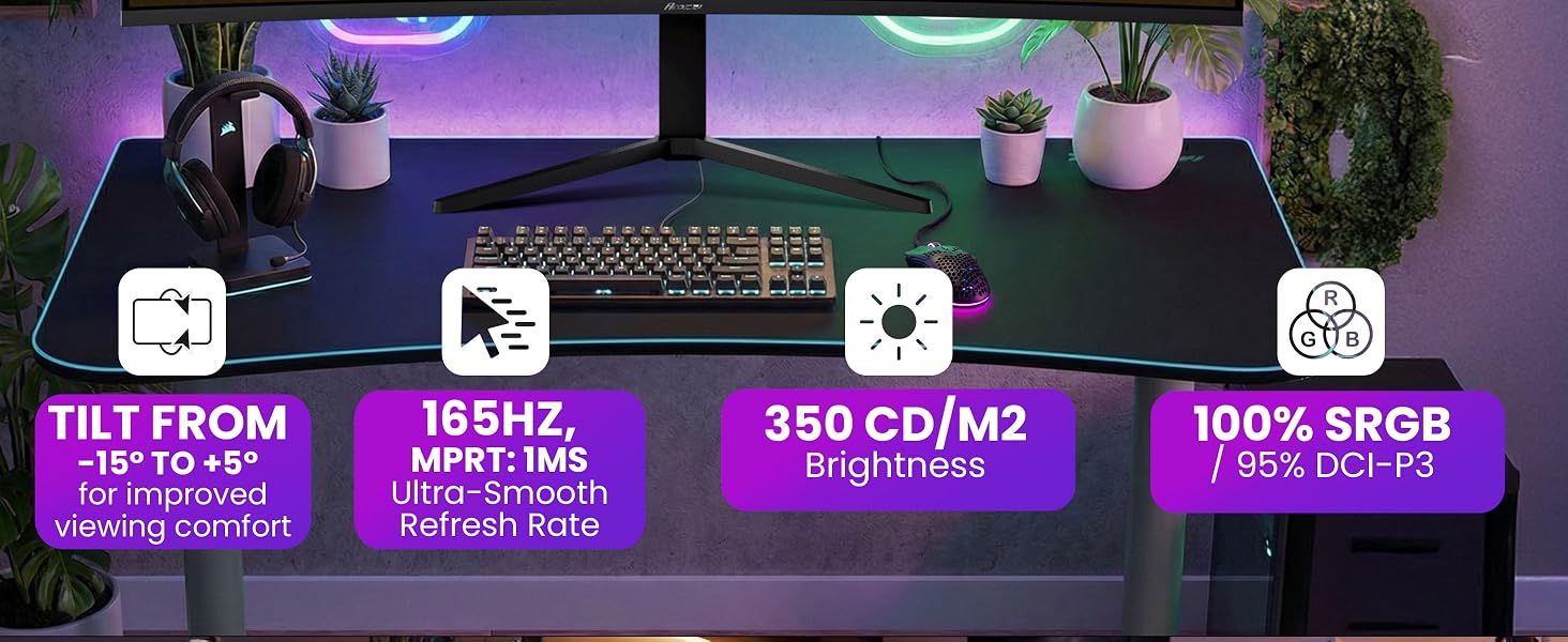 For improved viewing comfort