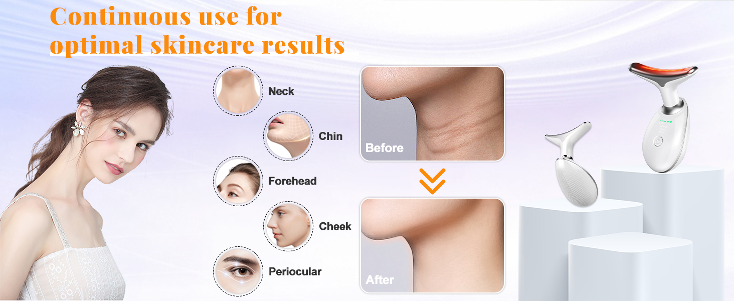 Face and Neck Massager Light Therapy