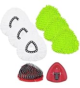 6PCS Mop Heads Replacements for OCedar, 1PCS Scrub Brush and 1PCS Spin Mop Base Compatible with O...