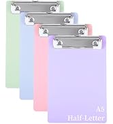 Small Clipboards 6" X 9" Mini Clipboards 4-Pack Portable A5 Size Half Letter Menu Pads Receipt Cl...