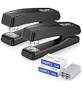 Desktop Office Stapler with 2000 Staples: IMLIKE Half Strip Desk Staplers, take 26/6 Staples 25 S...