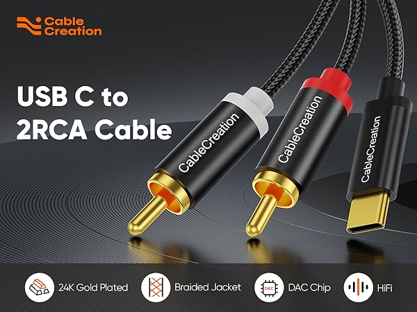 USB C TO 2RCA