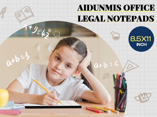 Note Pads 8.5 x 11 Wide Ruled Lined