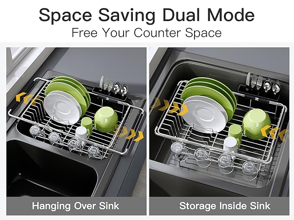 sink dish rack drying for over drainer the in kitchen stainless steel small dishes inside de para