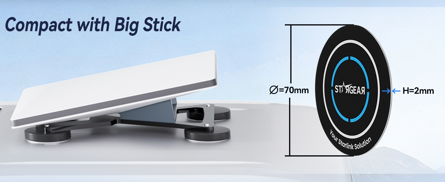 MAGNETIC METAL PLATE FOR STARLINK MINI AND GEN 3 MAGNETIC MOUNT