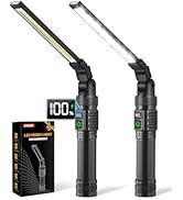 2Pack Magnetic Work Light, All Aluminum &amp; 1500 High Lumens Rechargeable Work Light, 7 Mode &amp; 360°...