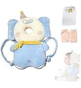 Baby Head Protector Backpack, Adjustable Baby Head Protection Backpack with Baby Knee Pads for Wa...