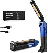 WORKPRO Magnetic LED Dual-Sided Work Light, Foldable Rechargeable Light | 2600mAh Mechanic Light ...
