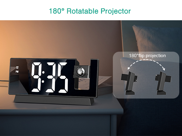 Projection Alarm Clock, Digital Clock