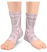 Copper Ankle Brace for Women &amp; Men, Ankle Compression Sleeve Support, Copper Infused Ankle Sleeve...