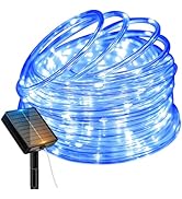 btfarm Solar Rope Lights Outdoor, 120LED 46FT Solar String Lights Outside Waterproof, 8 Lighting ...