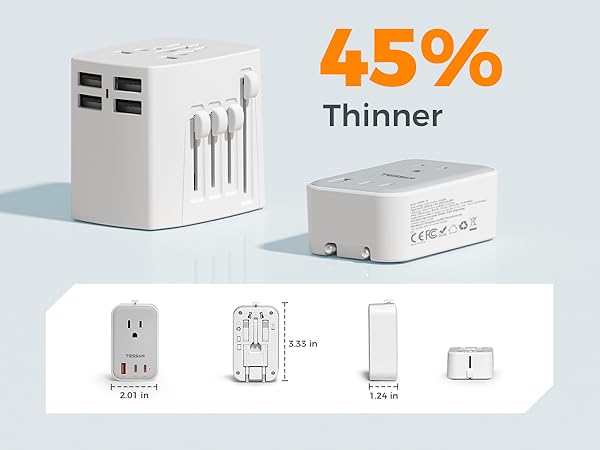 International Power Adapter Charging Ports