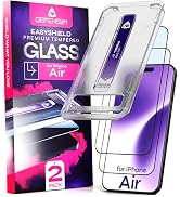 Defenslim for iPhone AIR Screen Protector (2Pack), Easy Auto-Align Install Kit, 6.5" Tempered Gla...