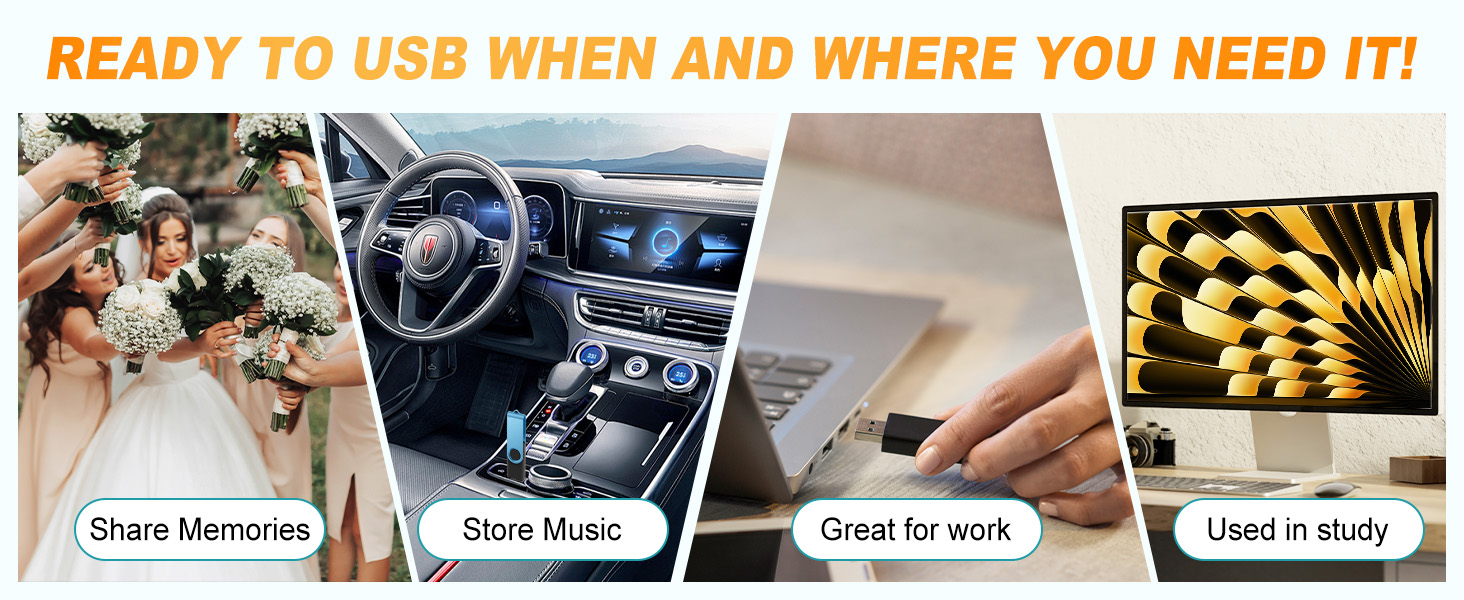 Flash Drive Pack of 10 Thumb Drives Bulk Kepmem Metal USB Memory Sticks Swivel USB Drive Pen Drives