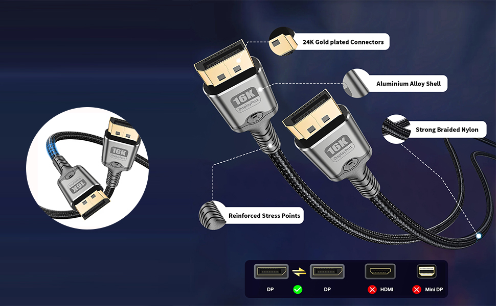 DisplayPort Cable 2.1