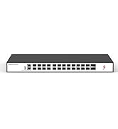 XikeStor L3 Managed Network Switch 24*10G Ports and 2*100G QSFP+ Port and 2 Console Port Enterpri...