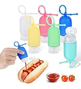 VOLCANOES CLUB Squeeze Bottles for Sauces with Cleaning Brush - Small Portable Salad Dressing Con...