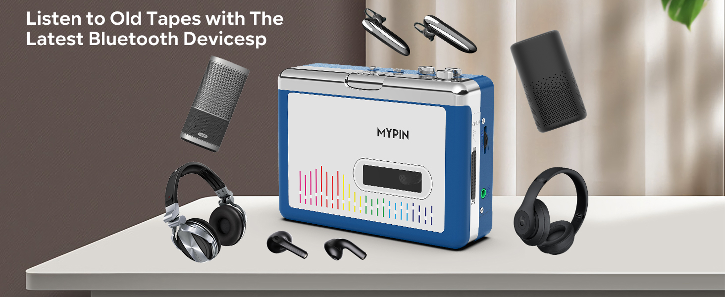 Bluetooth Cassette Player with Headphone