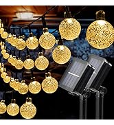 Solatec Solar String Lights, 2 Pack Outdoor String Light 60 LED 40ft 8 Lighting Modes Waterproof ...