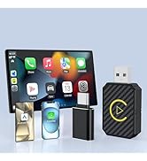 MTAKYA 2025 Upgraded Mini Android Auto and Wireless CarPlay Adapter Convert Factory Wired to Wire...