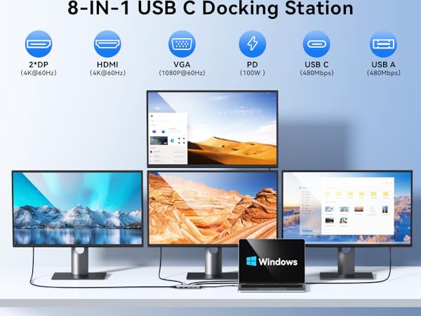docking station 3 monitors