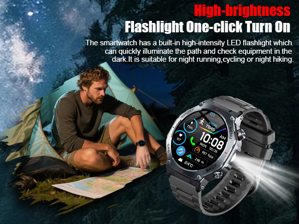 LED Flashlight Smart Watch